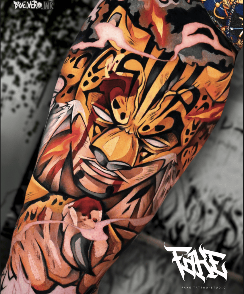Rob Lucci Leopard One Piece Tattoo