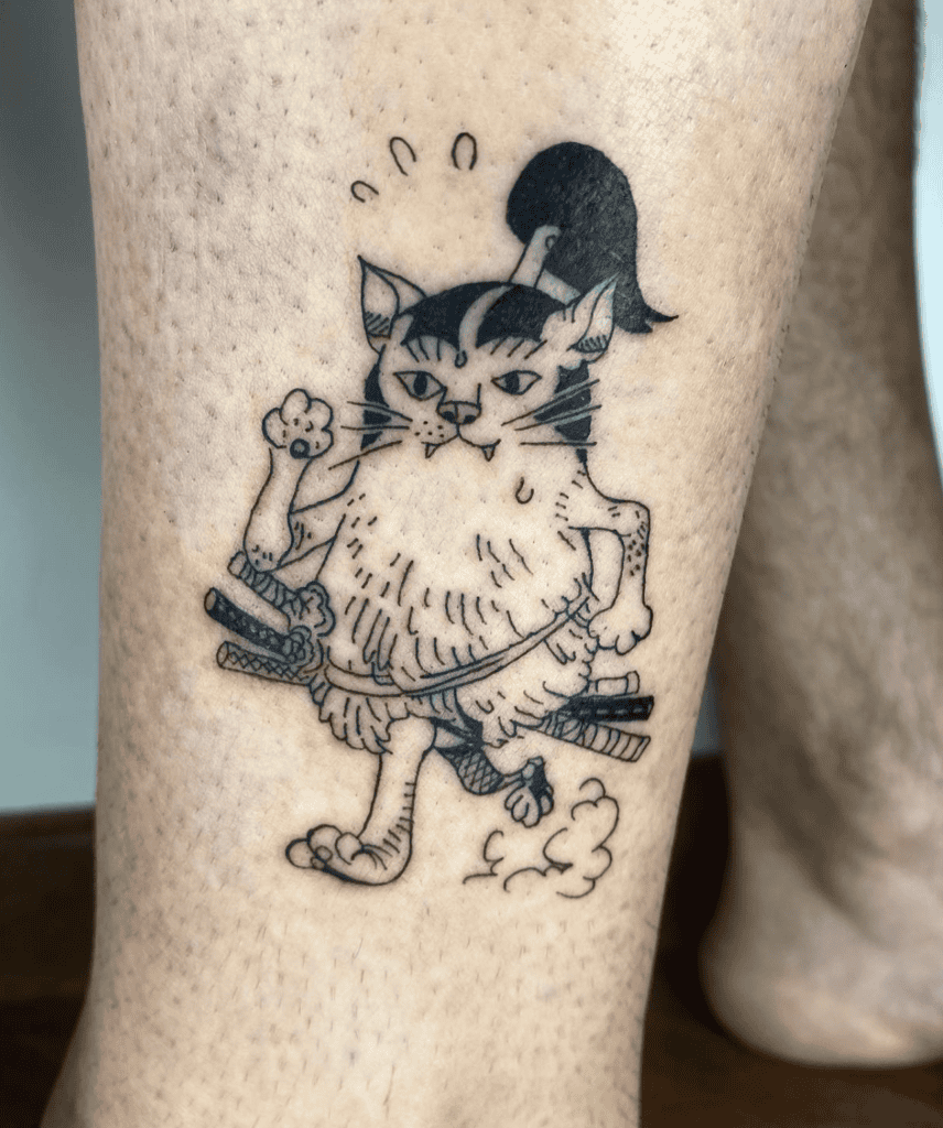 Rororona Zoro Cat One Piece Tattoo
