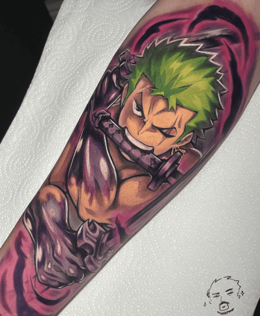 Rororona Zoro Haki One Piece Tattoo