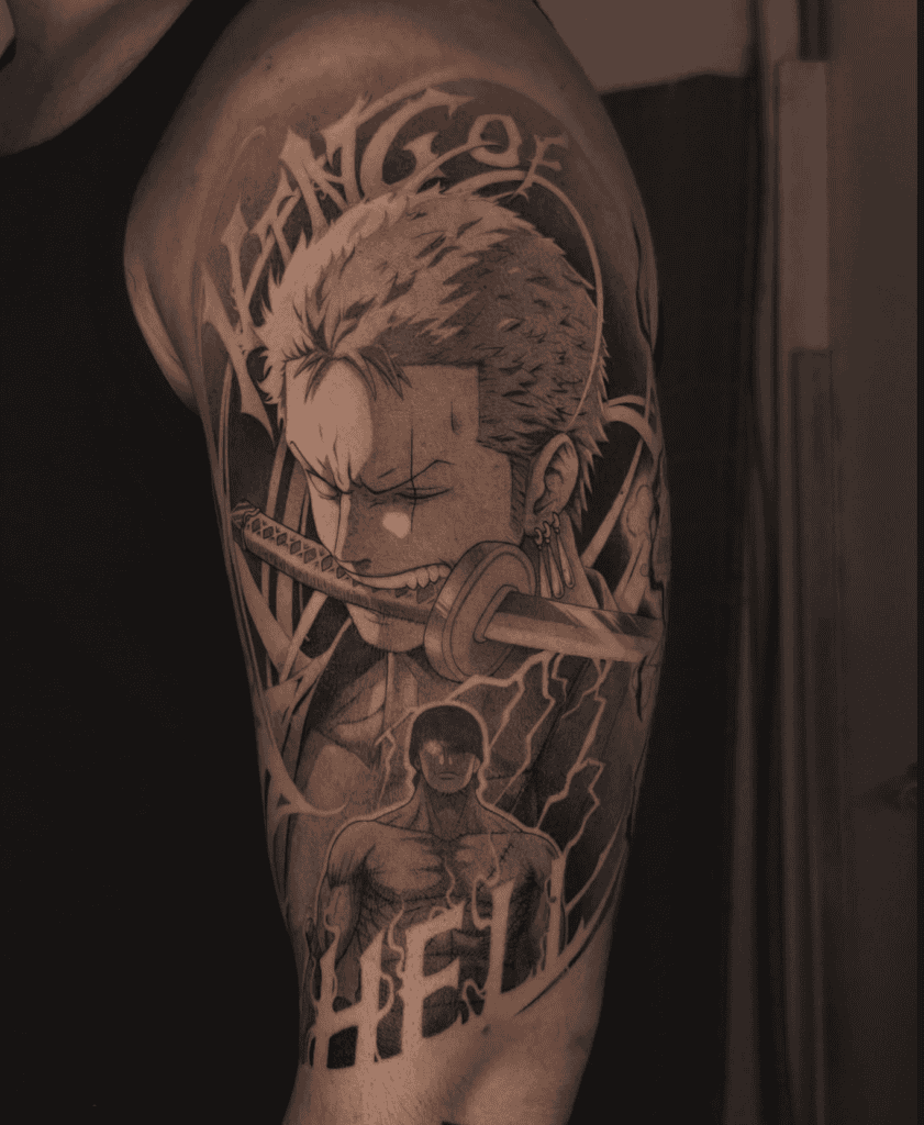 Rororona Zoro Hell One Piece Tattoo