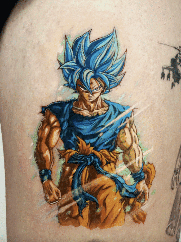 SSJ Blue Son Goku Dragon Ball Tattoo