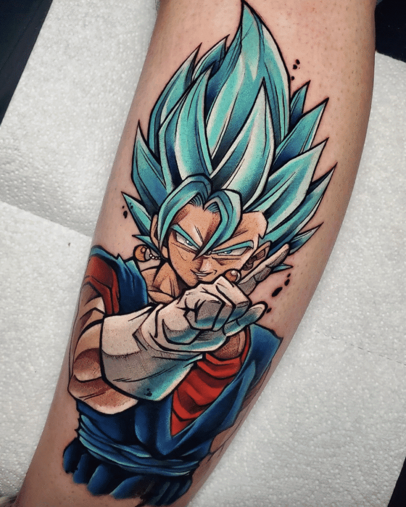 SSJ Blue Vegito Dragon Ball Tattoo