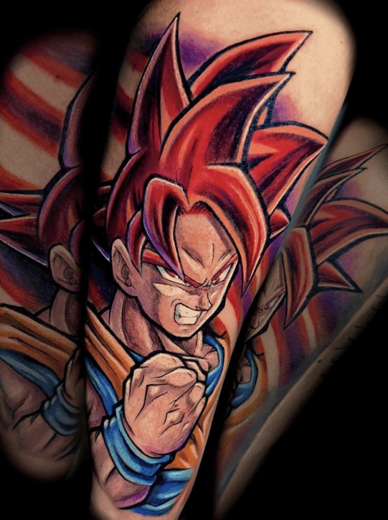 SSJ God Son Goku Dragon Ball Tattoo