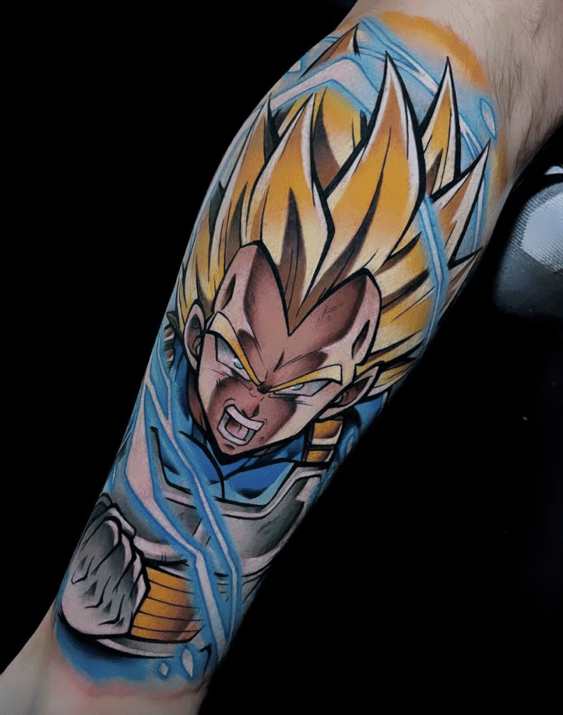 SSJ Vegeta Dragon Ball Tattoo