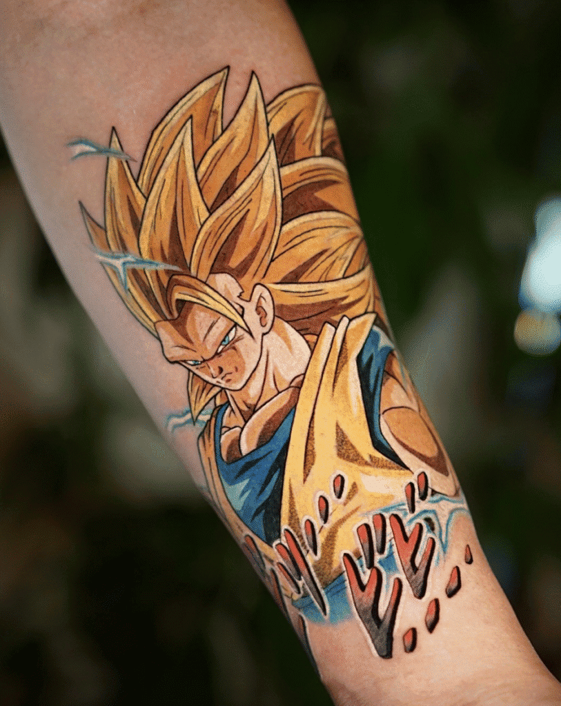 SSJ3 Son Goku Dragon Ball Tattoo
