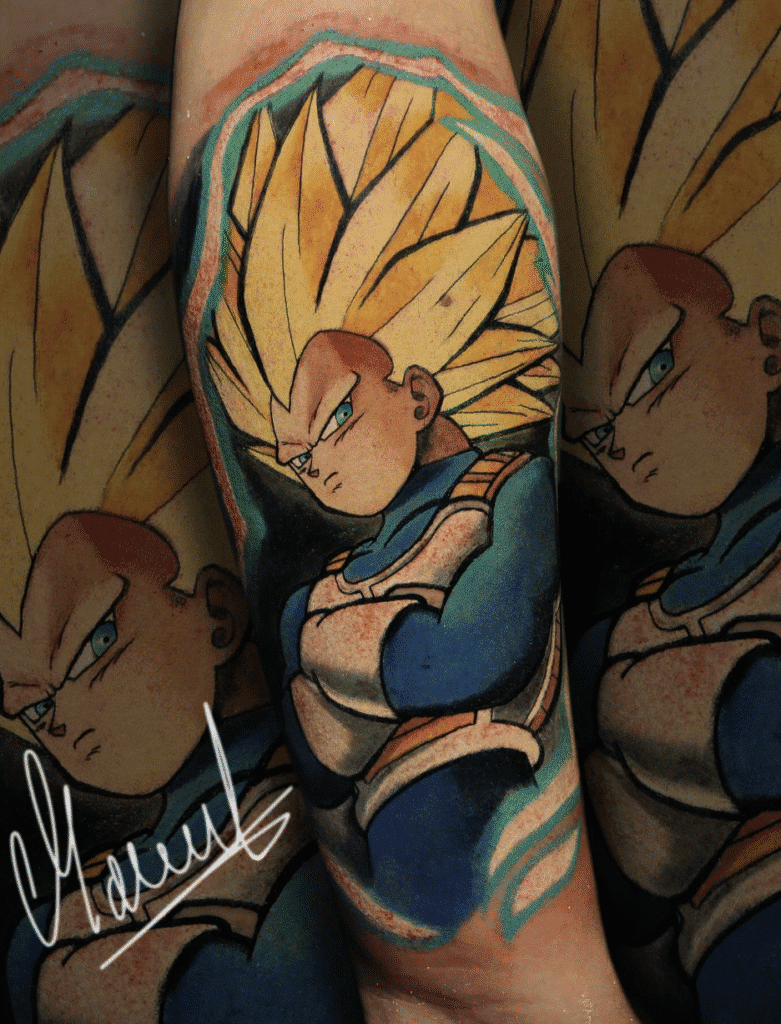 SSJ3 Vegeta Dragon Ball Tattoo