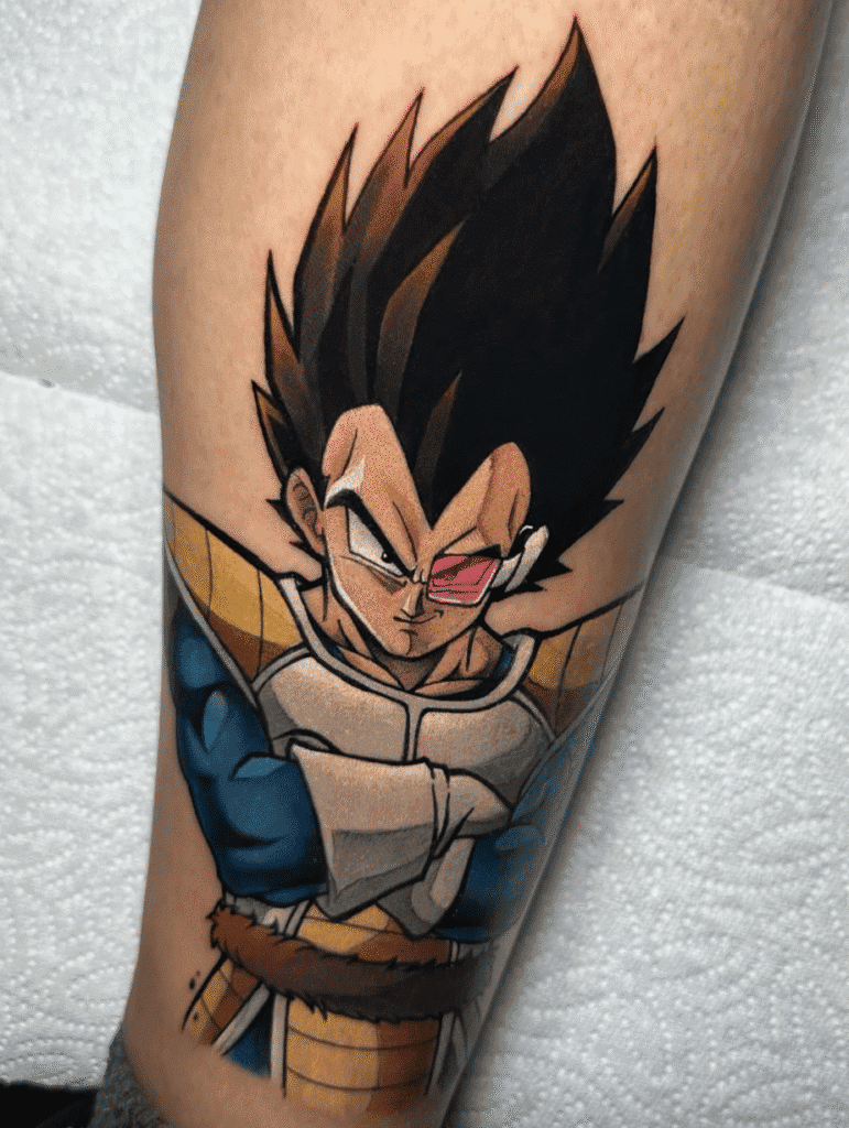 Saiyan Vegeta Dragon Ball Tattoo