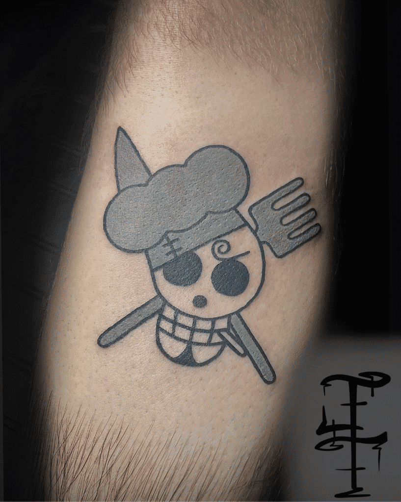 Sanji Jolly Roger One Piece Tattoo