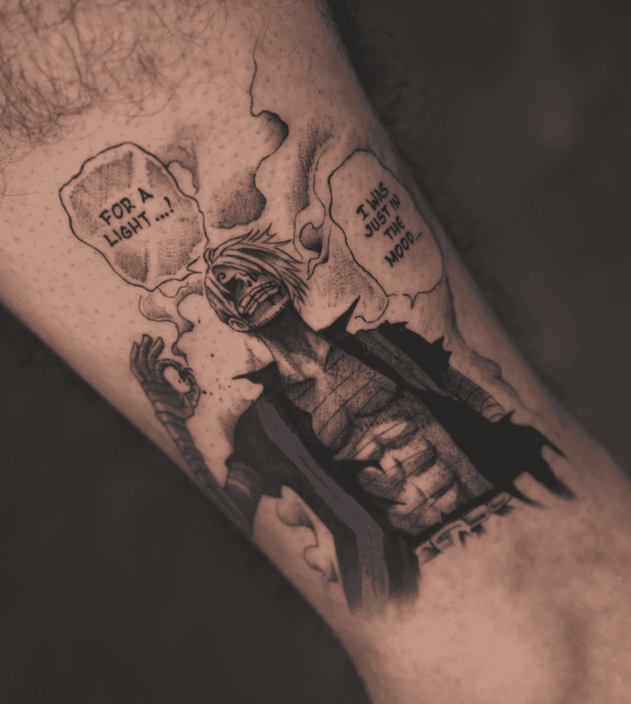 Sanji Light One Piece Tattoo