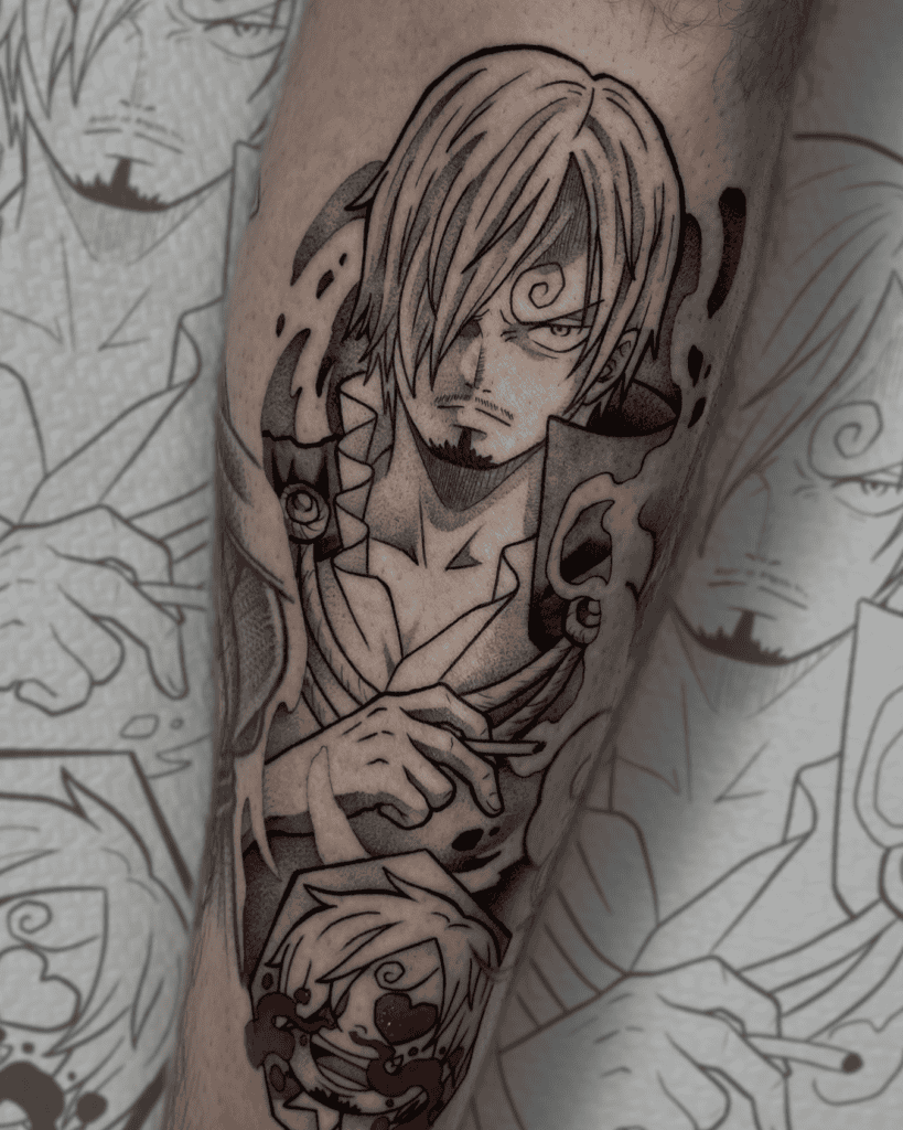 Sanji Vinsmoke One Piece Tattoo