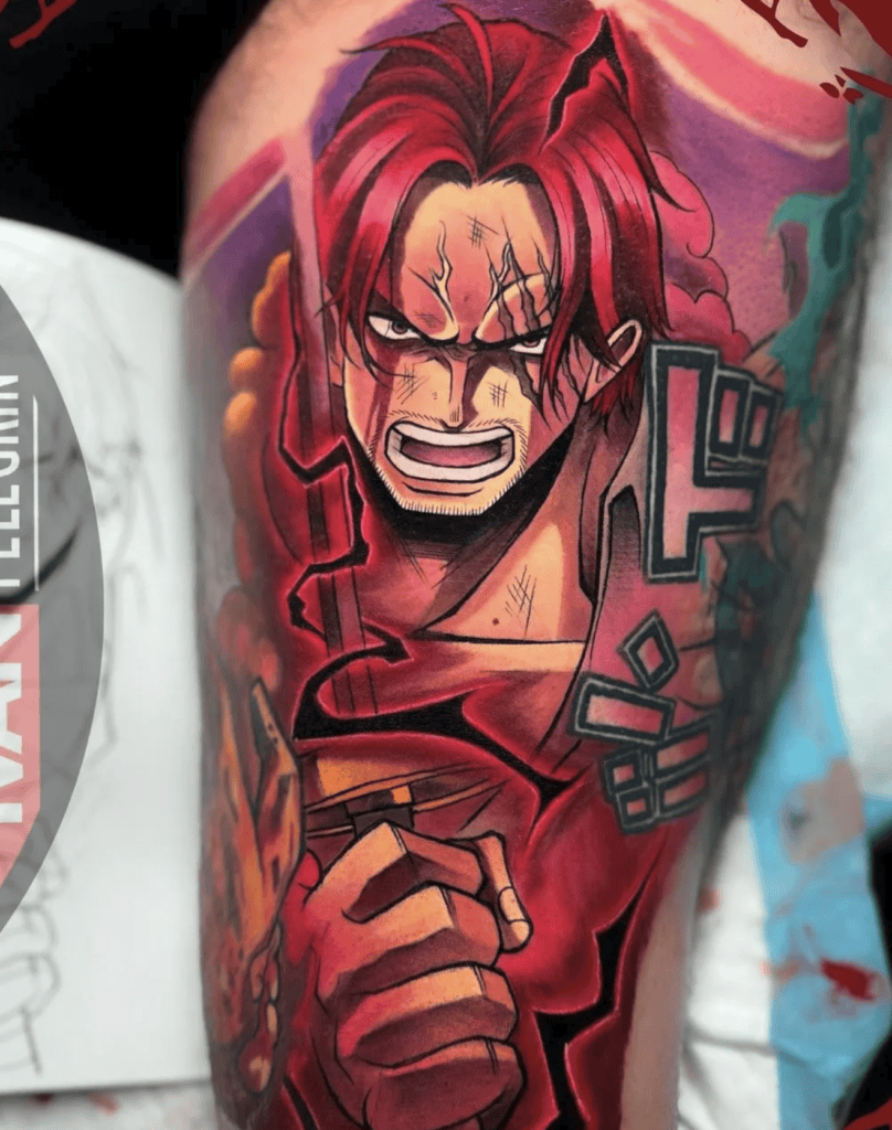 Shanks Angry One Piece Tattoo