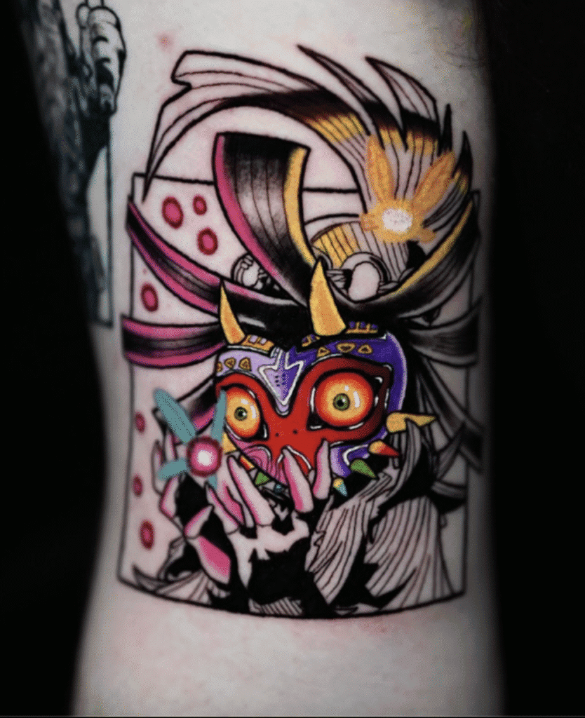 Skull Kid Video Game Tattoo