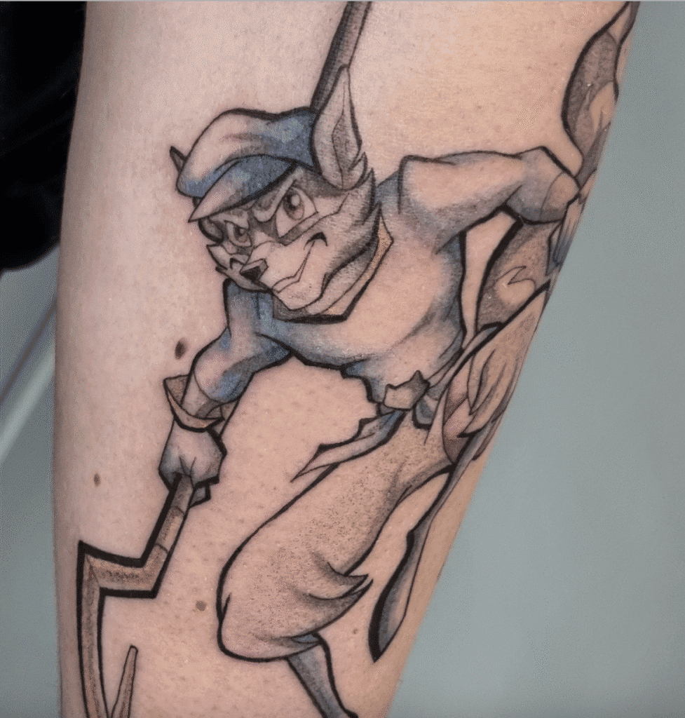 Sly Cooper Video Game Tattoo