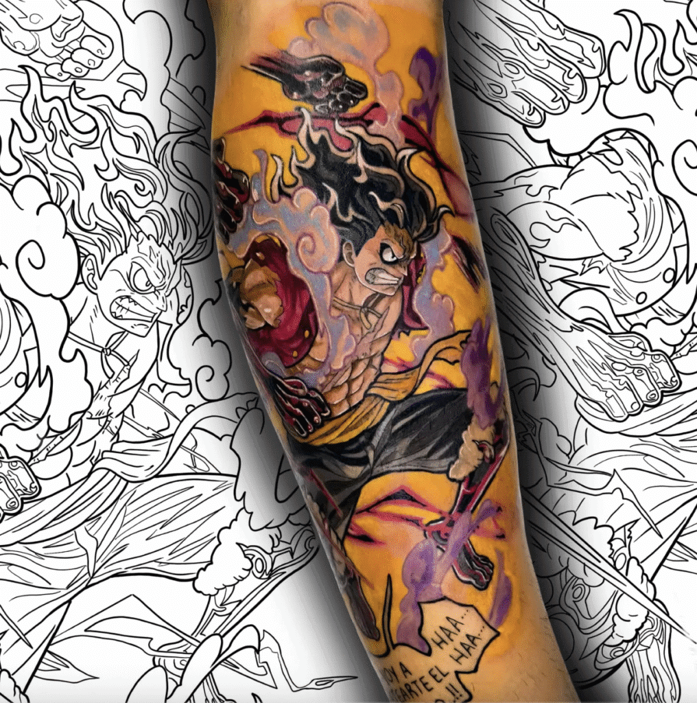 Snake Man Monkey. D. Luffy One Piece Tattoo