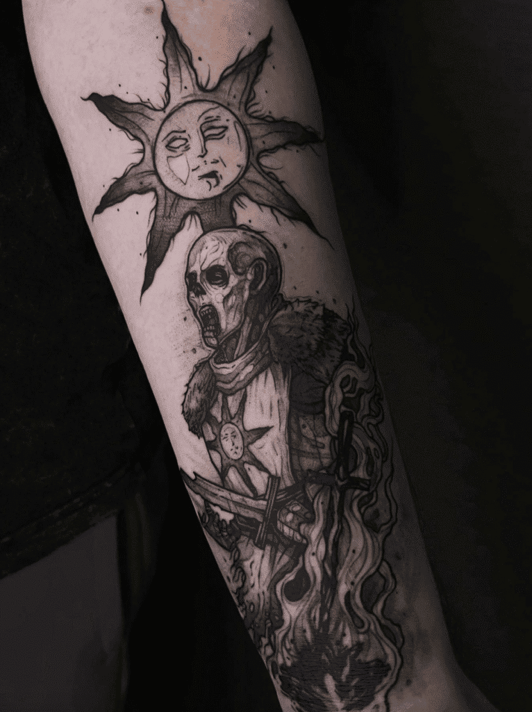 Solaire Soulsborne Four Tattoo