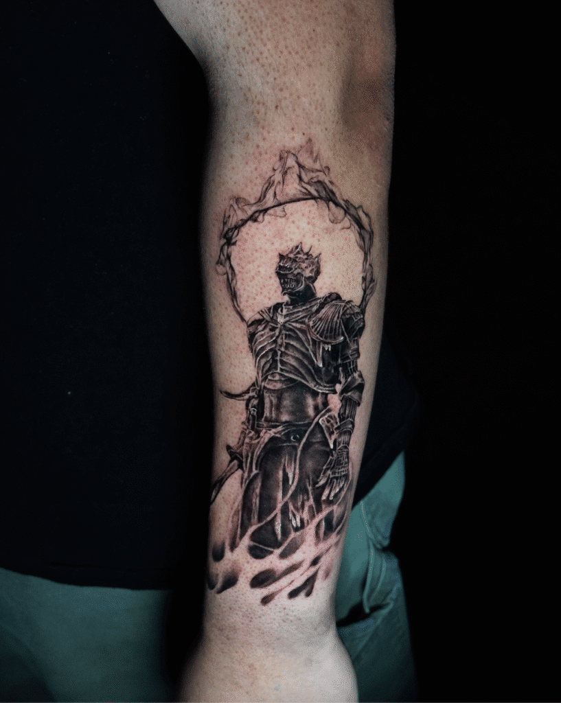 Souls of Cinder Three Soulsborne Tattoo