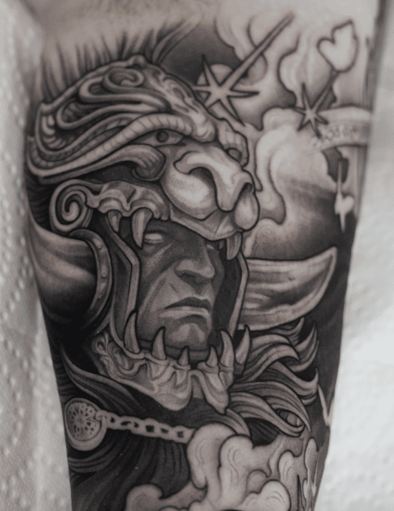 Starscourge Radahn Three Soulsborne Tattoo