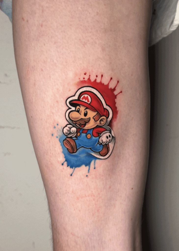 Super Mario Video Game Tattoo