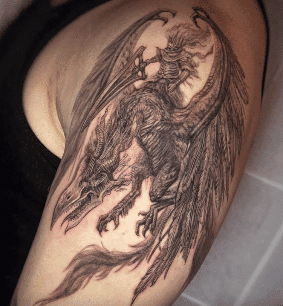 The Nameless King Two Soulsborne Tattoo