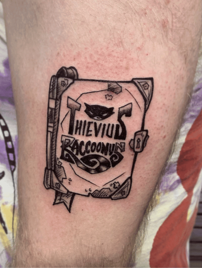 Thievius Racoonus Video Game Tattoo