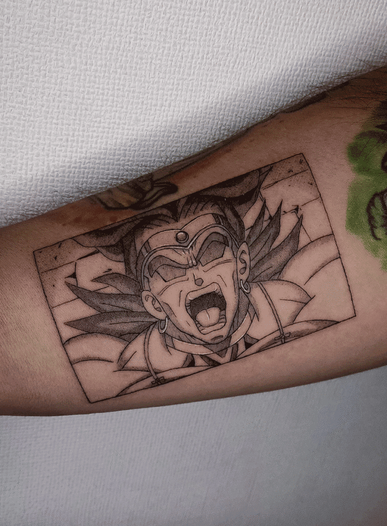 Transforming Broly Dragon Ball Tattoo