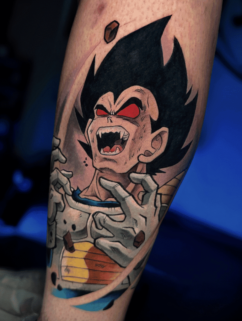 Transforming Vegeta Dragon Ball Tattoo