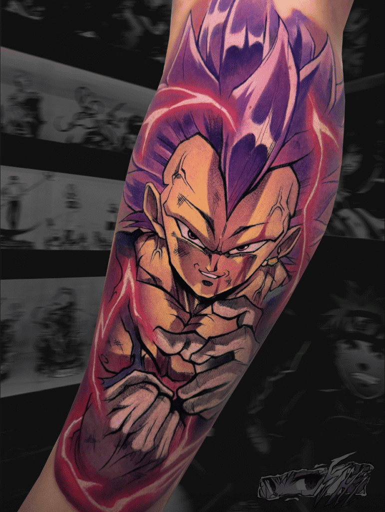 Ultra Ego Vegeta Dragon Ball Tattoo