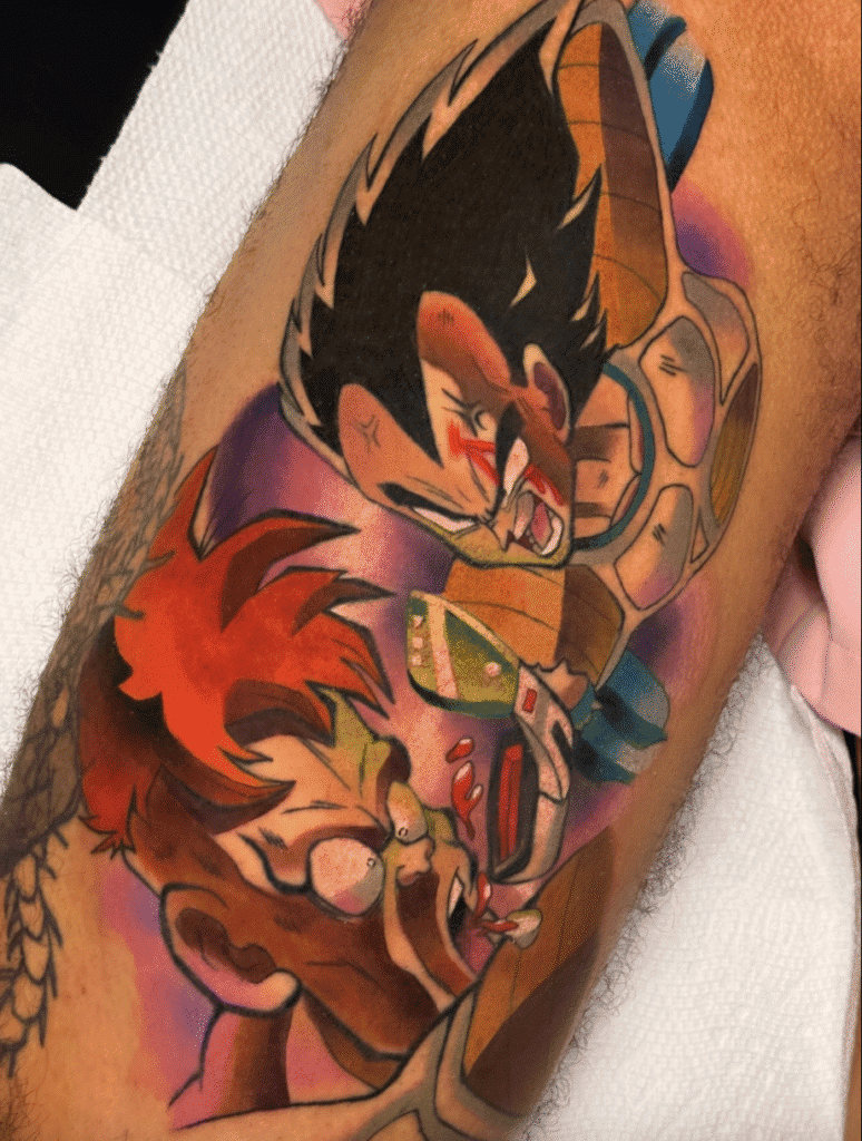 Vegeta v Ginyu Force Dragon Ball Tattoo