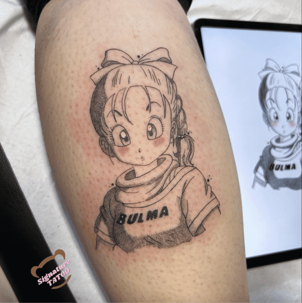 Young Bulma Dragon Ball Tattoo