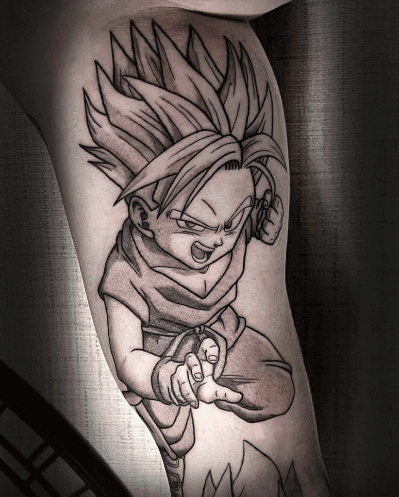 Young Trunks Dragon Ball Tattoo
