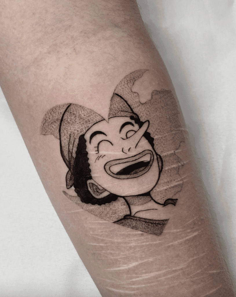 Young Usopp One Piece Tattoo