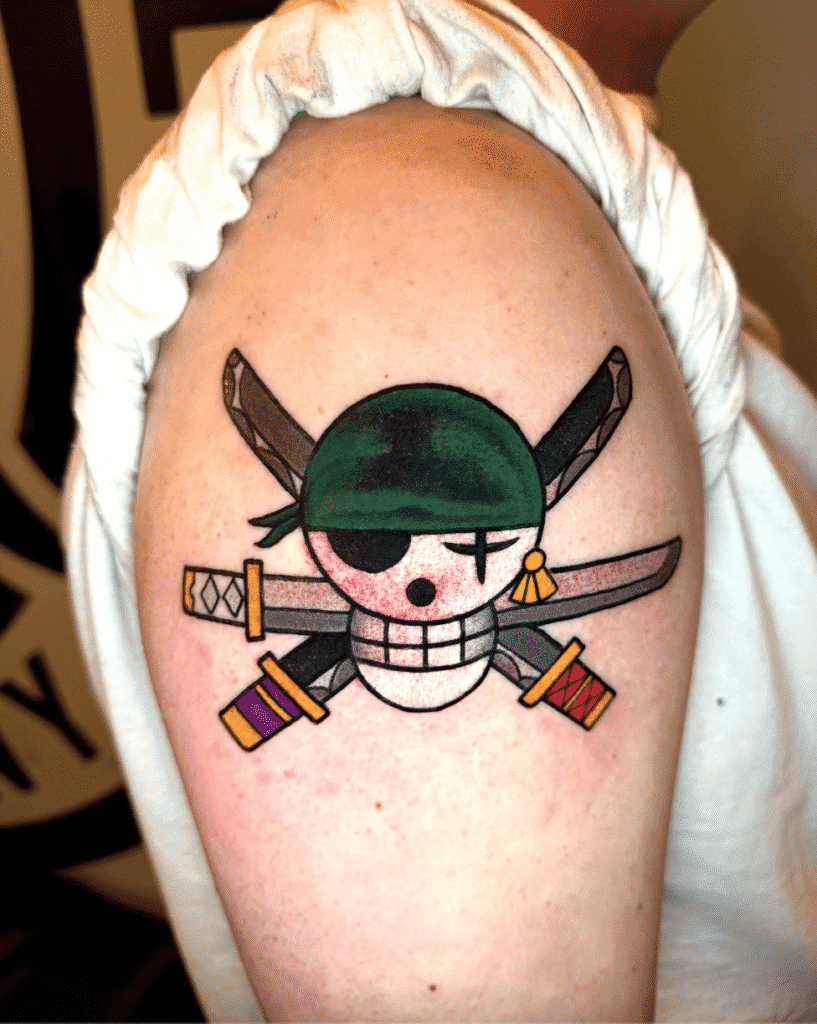 Zoro Jolly Roger One Piece Tattoo
