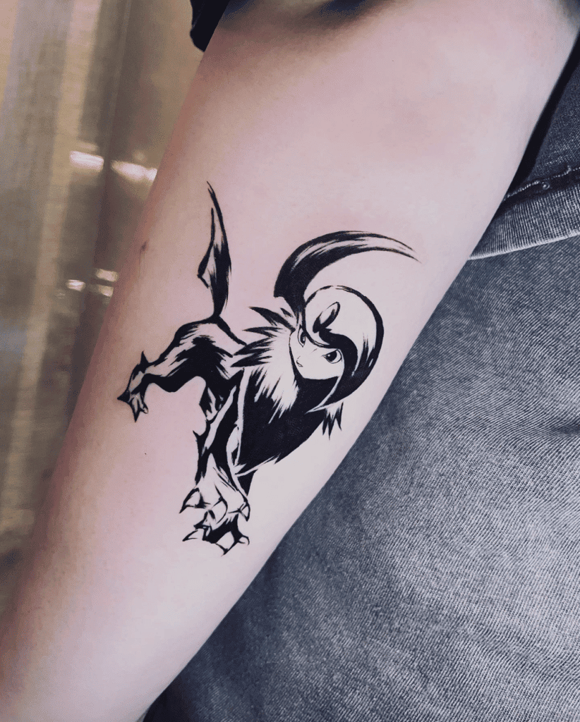 Absol Blackwork Hoenn Pokémon Tattoo