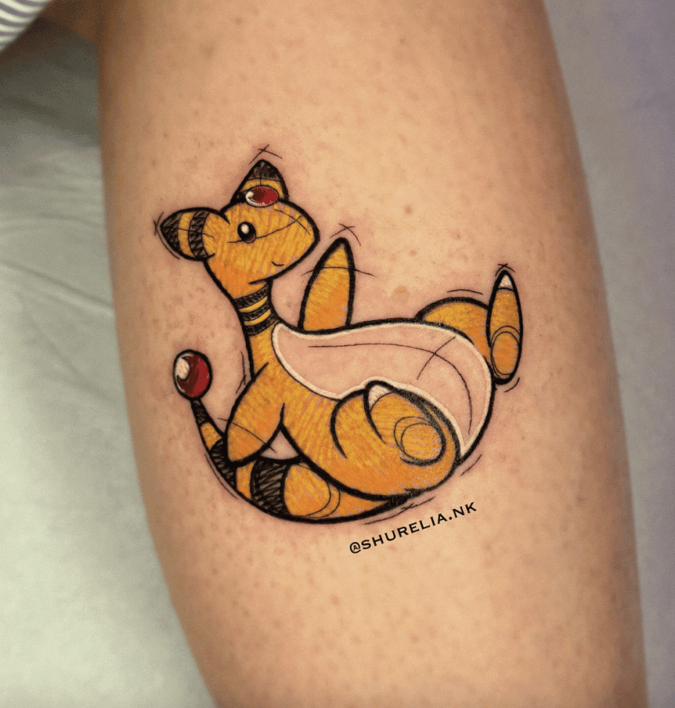 Ampharos Johto Pokémon Tattoo