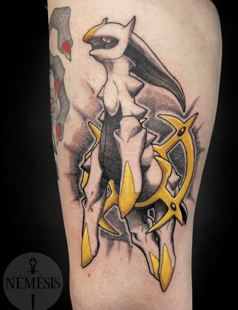 Arceus Fly Sinnoh Pokémon Tattoo