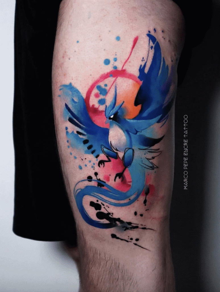 Articuno Art Johto Pokémon Tattoo