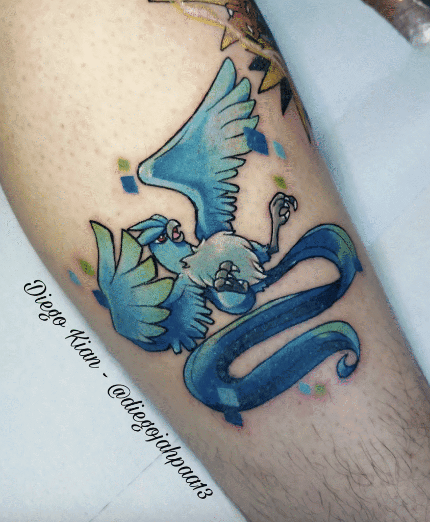 Articuno Johto Pokémon Tattoo