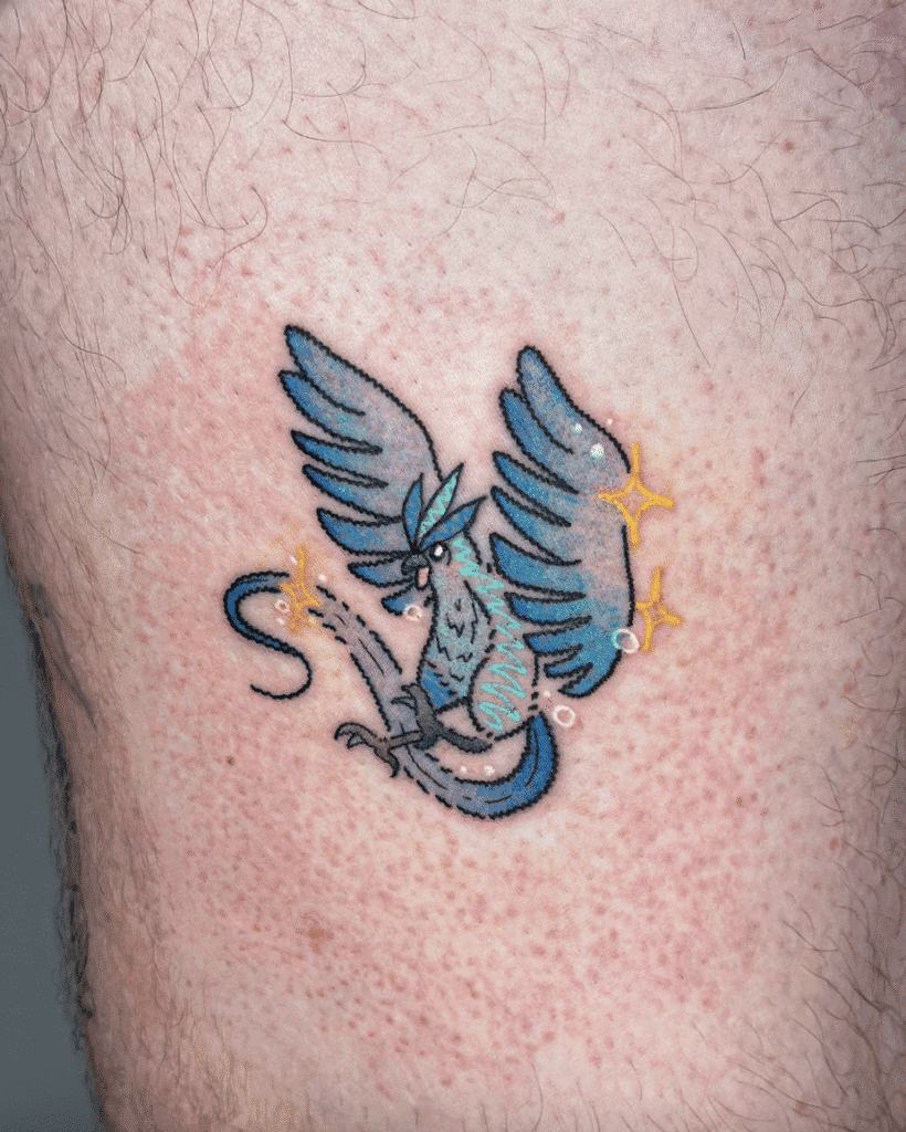 Articuno Small Johto Pokémon Tattoo