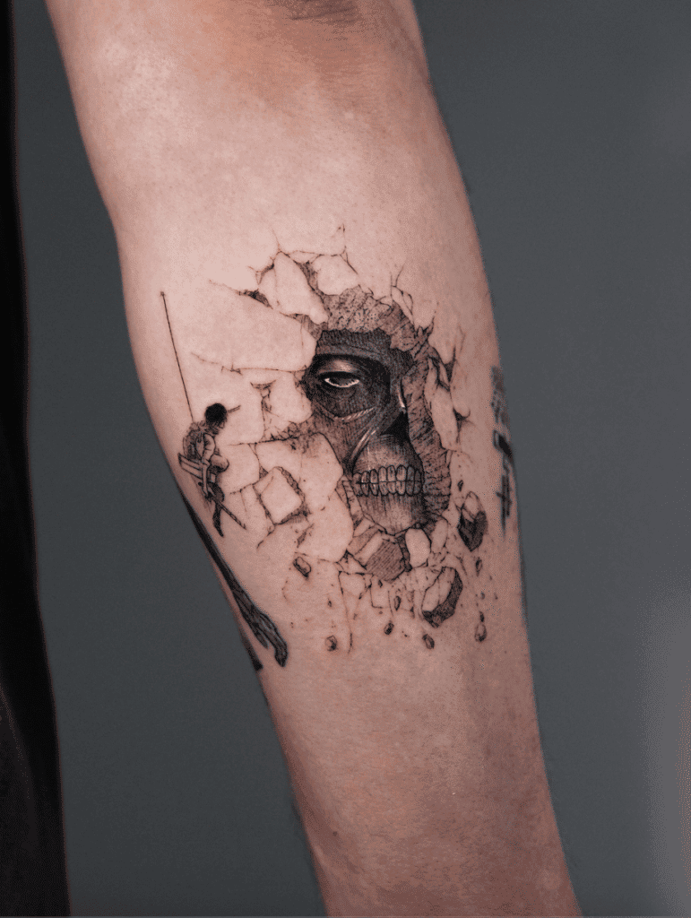 Attack on Titan Wall Anime Tattoo