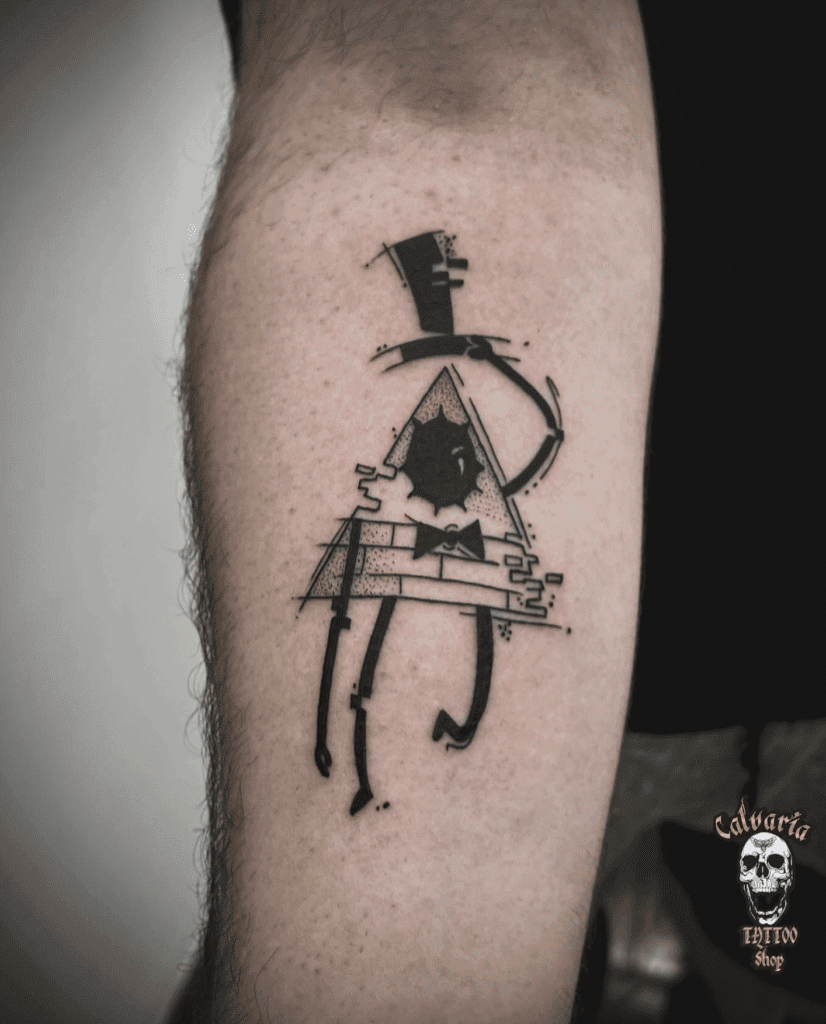 Bill Cipher Glitch Gravity Falls Tattoo