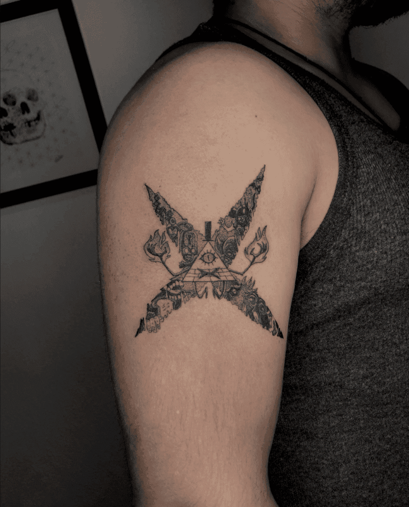 Bill Cipher Gravity Falls Tattoo