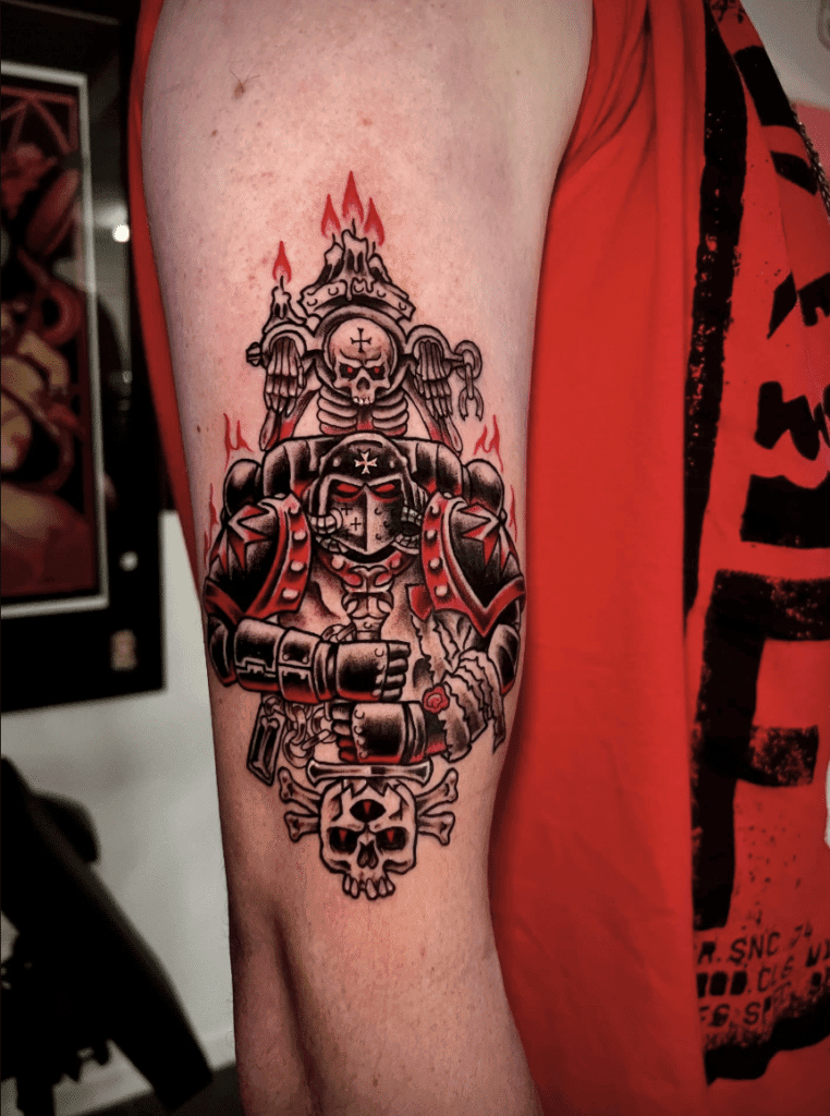 Black Templars Candel Warhammer 40k Tattoo