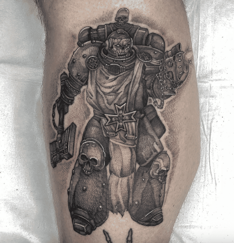Black Templars Chaplain Warhammer 40k Tattoo