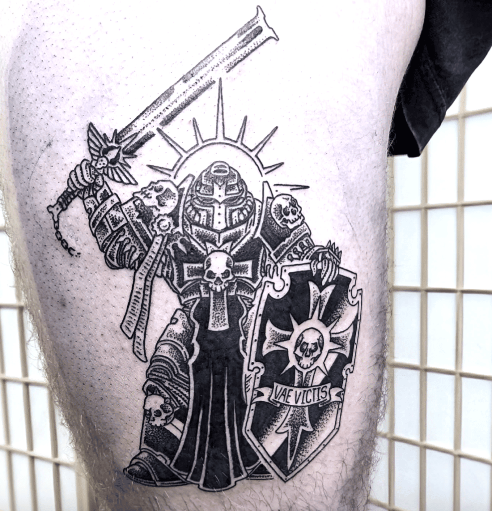 Black Templars Shield Warhammer 40k Tattoo