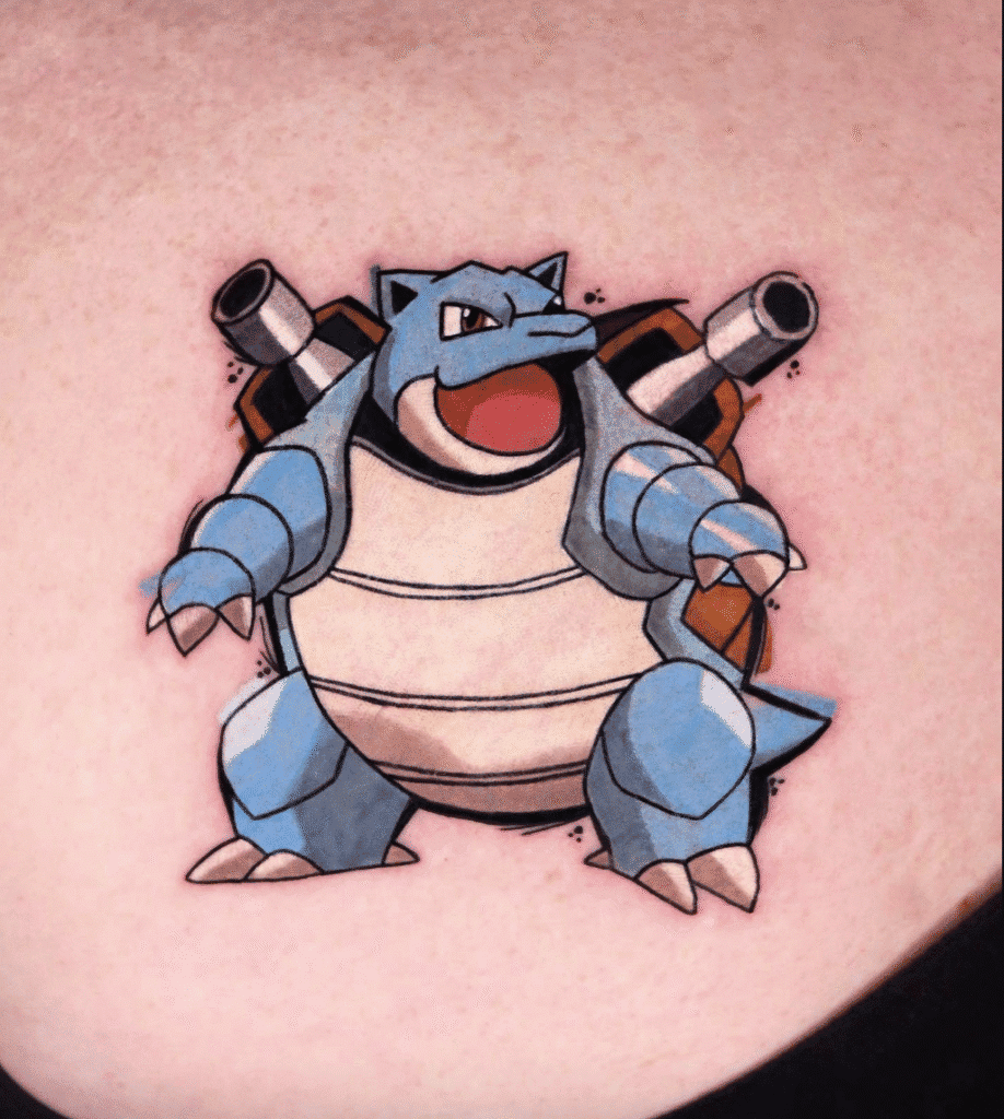 Blastoise Johto Pokémon Tattoo