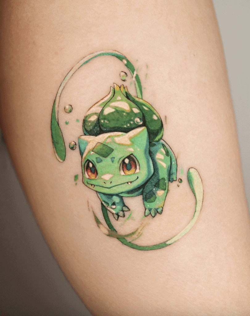 Bulbasaur Soft Johto Pokémon Tattoo