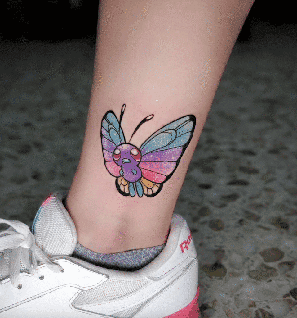 Butterfree Shiny Johto Pokémon Tattoo
