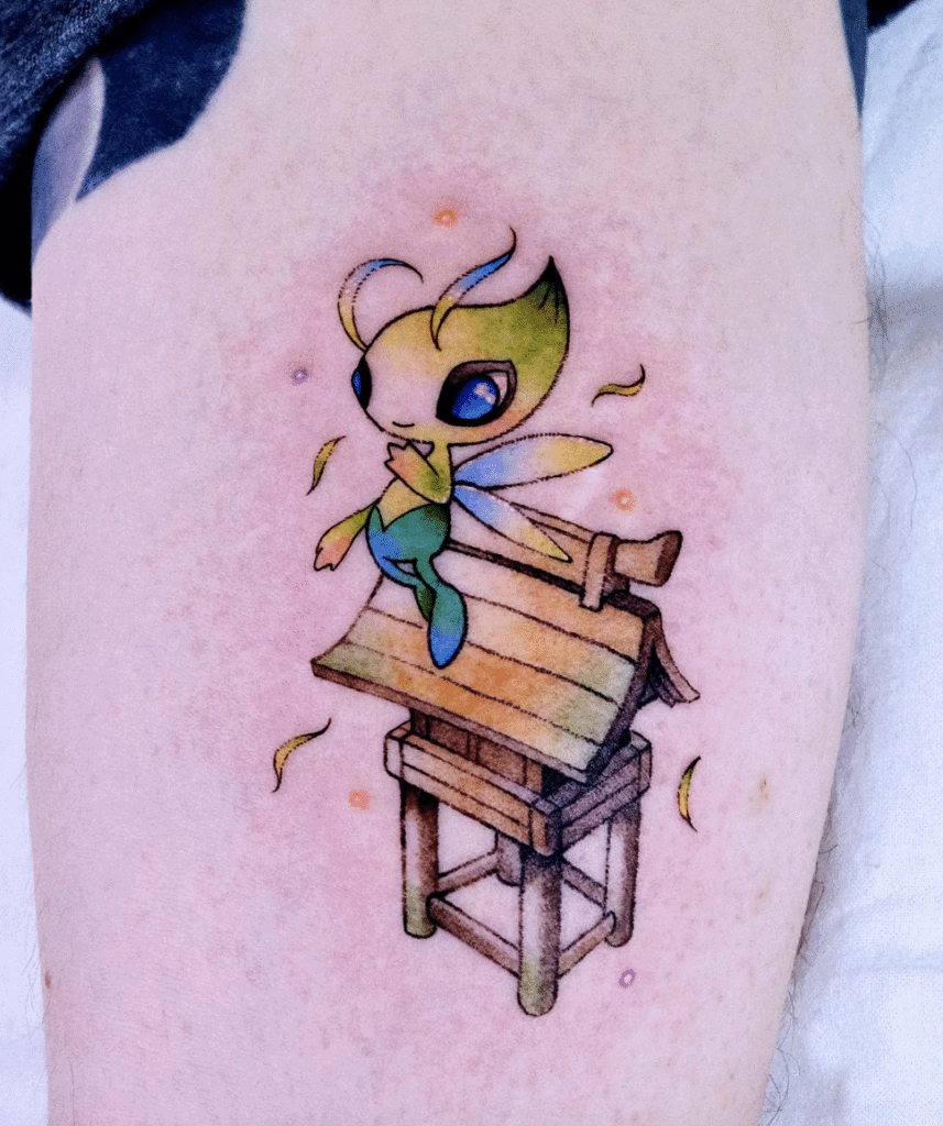 Celebi Johto Pokémon Tattoo