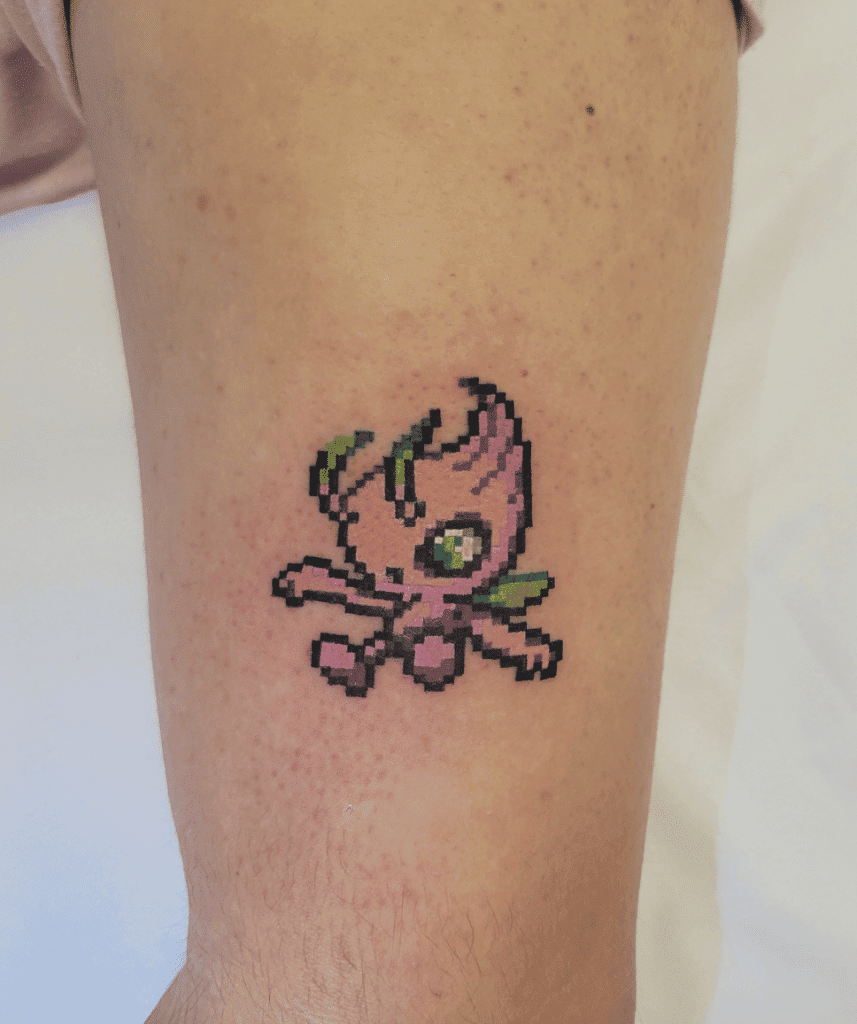 Celebi Shiny Johto Pokémon Tattoo
