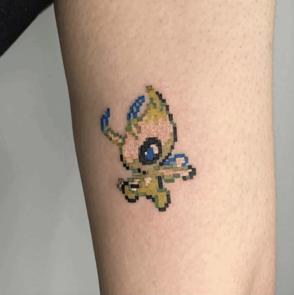Celebi Sprite Johto Pokémon Tattoo